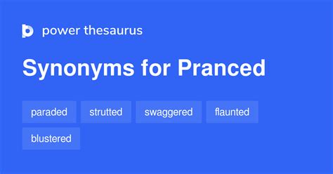 Pranced synonyms - 160 Words and Phrases for Pranced