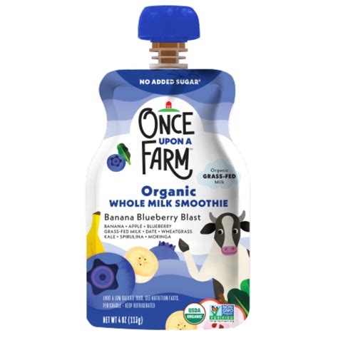 Once Upon A Farm® Banana Blueberry Blast Organic Whole Milk Smoothie ...