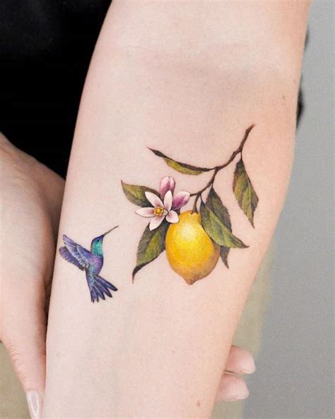 Lemon Flower Tattoo