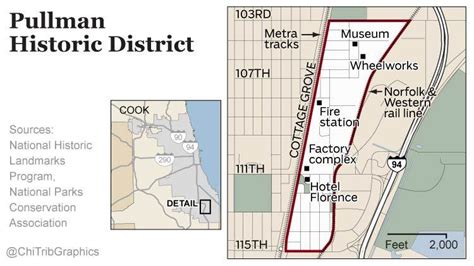 Pullman Historic District map - Chicago Tribune