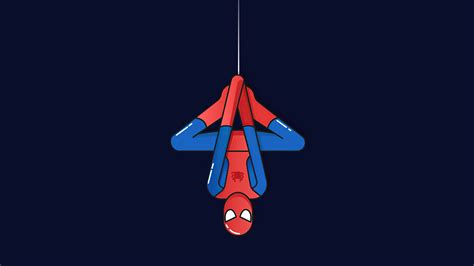 Spiderman Hanging Down Minimal 4k Wallpaper,HD Superheroes Wallpapers,4k Wallpapers,Images ...