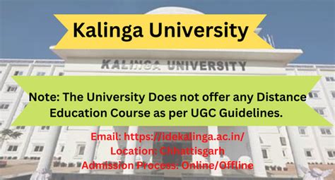 Kalinga University Distance Education Admission 2024 | Courses & Fees