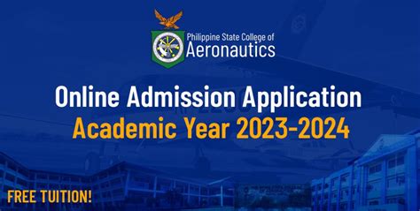 Online Admission Application Academic Year 2023-2024 - Philippine State College of Aeronautics