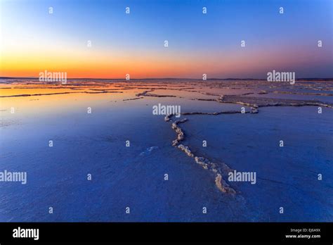 Sunset on Tuz Golu Stock Photo - Alamy