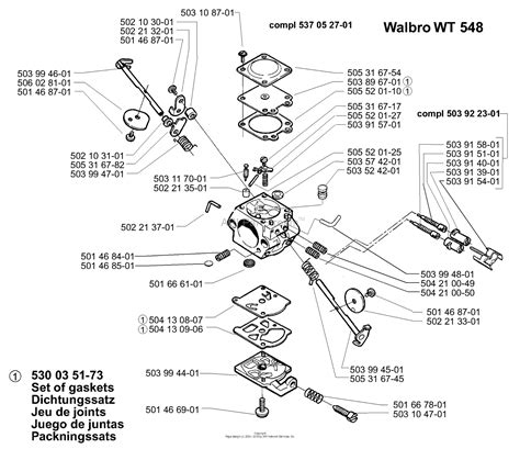 Husqvarna 227 RD (1999-09) Parts Diagram for Carburetor Walbro WT 548