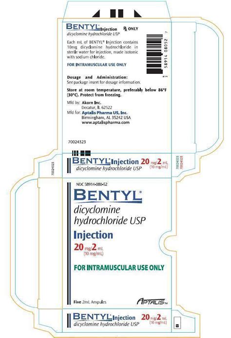 Bentyl - FDA prescribing information, side effects and uses