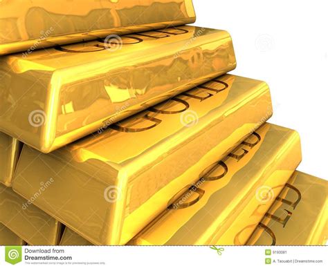 Gold bars stacked stock illustration. Illustration of greed - 9193081