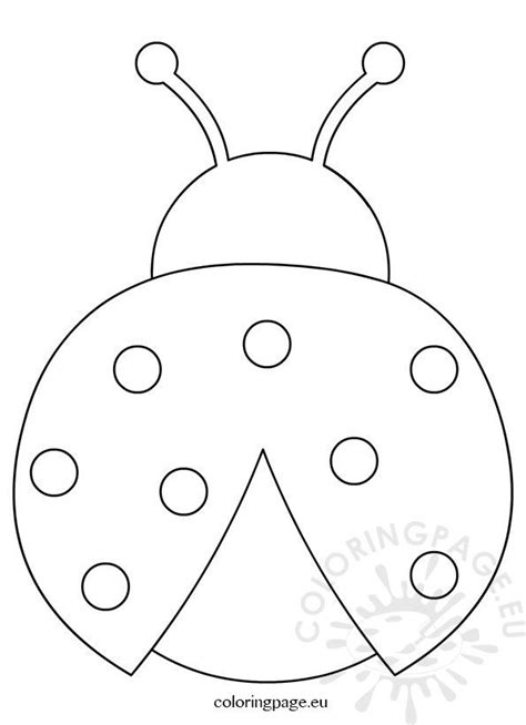 Ladybug Outline Clipart | Coloring Page