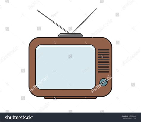 Tv Set Drawing Color Stock Vector (Royalty Free) 167253446 | Shutterstock