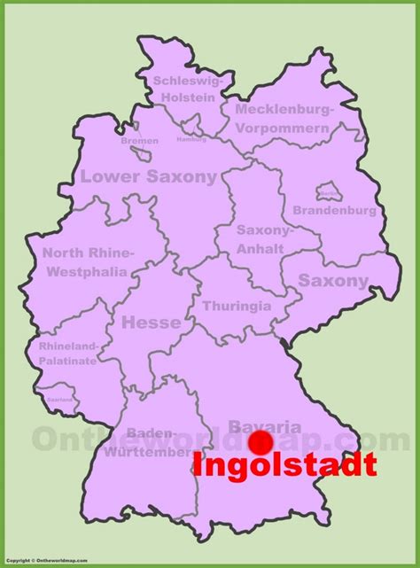 Ingolstadt location on the Germany map - Ontheworldmap.com