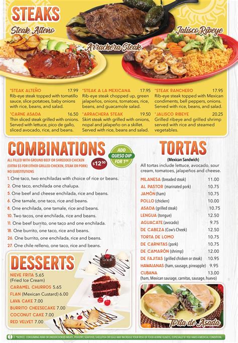 Menu – Taqueria Jalisco