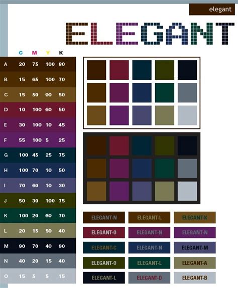 Color sheet 1 | Color palette design, Cmyk color chart, Color schemes