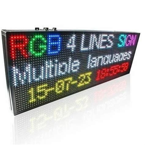 PLASTIC Square digital RGB SIGN BORD, Contrast Ratio: High at Rs 3800 in New Delhi