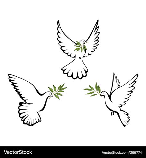 Peace dove Royalty Free Vector Image - VectorStock