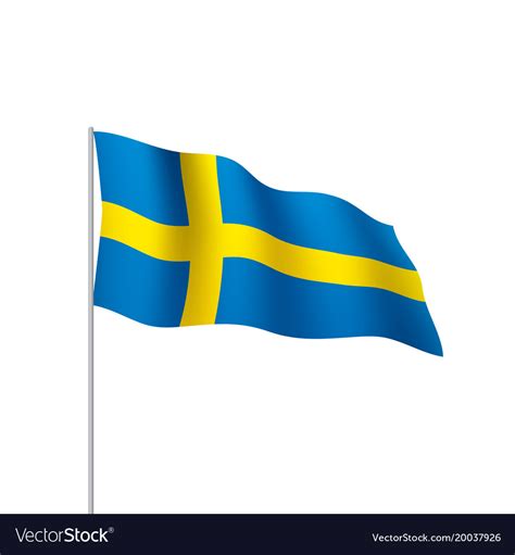 Sweden flag Royalty Free Vector Image - VectorStock