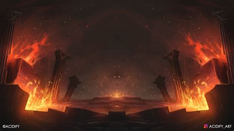 ArtStation - The Fire (Symmetry Landscape Art)