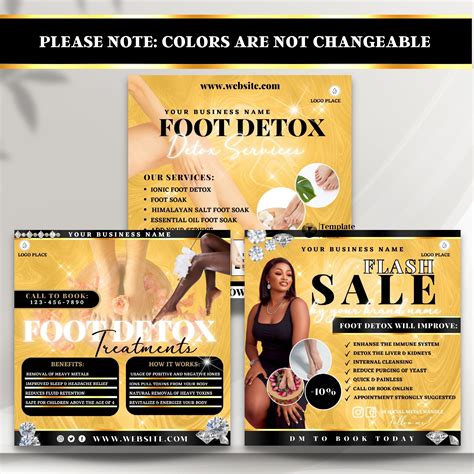 Ionic Foot Detox Ionic Foot Bath Social Media Flyer - Etsy