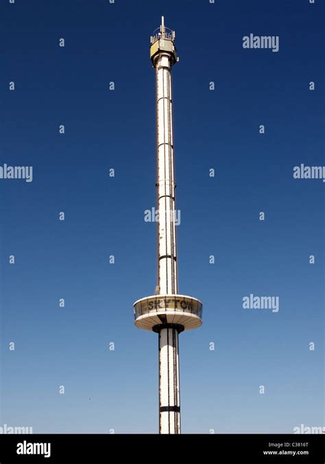 Rhyl Sky Tower against a pure blue sky Stock Photo - Alamy