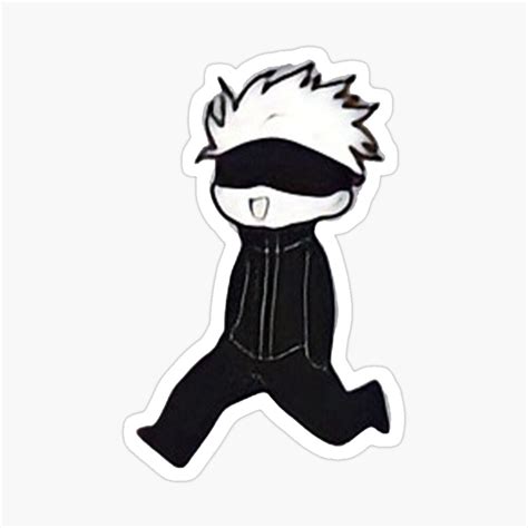 satoru gojo jujutsu kaisen cute anime sticker by jujutsukaisene | Redbubble Anime Stickers ...