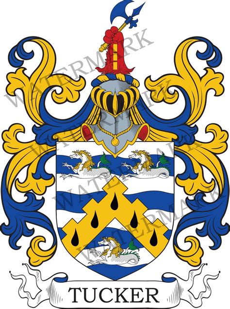 Tucker Family Crest Digital Download Tucker Coat of Arms JPG File ...