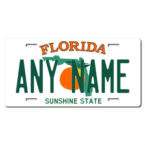 Personalized Florida License Plate for Bicycles, Kid's Bikes, Carts, Cars or Trucks - Teamlogo ...