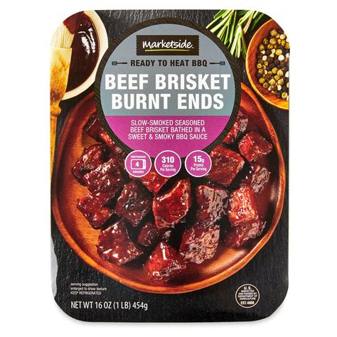 Marketside Ready to Heat BBQ Beef Brisket Burnt Ends Packaged Meal, 16 ...