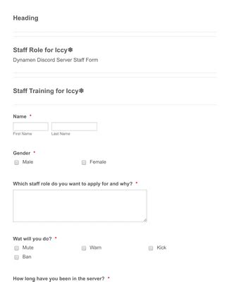 Discord Staff Application Form Template | Jotform