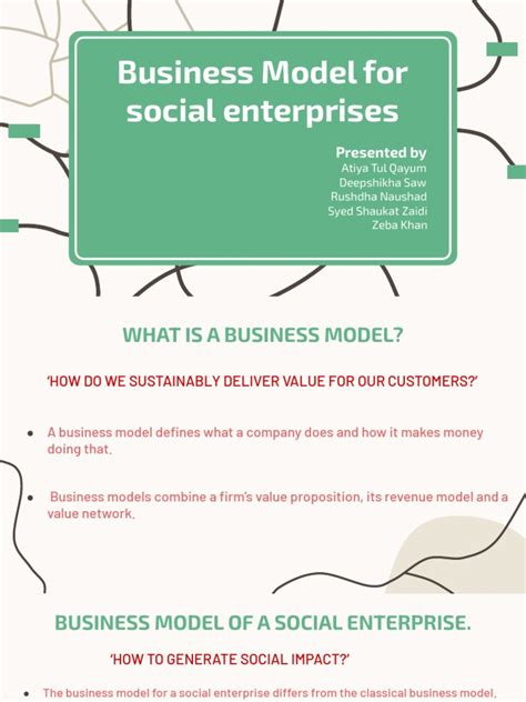 Business Model For Social Enterprise - Design Principles For Business ...