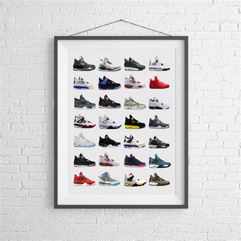 Nike Air Jordans 4s Nike Poster Michael Jordan Poster - Etsy