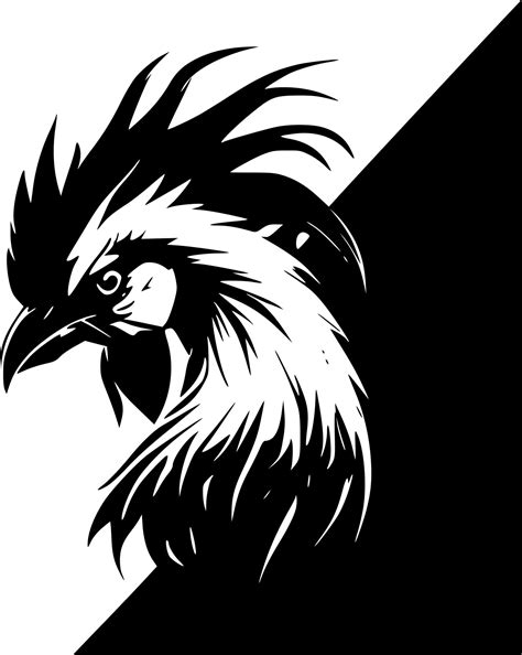 Rooster - Black and White Isolated Icon - Vector illustration 24567217 ...