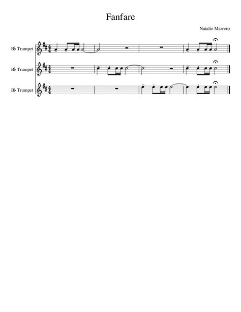 Fanfare Trumpet Sheet music for Trumpet in b-flat (Mixed Trio ...