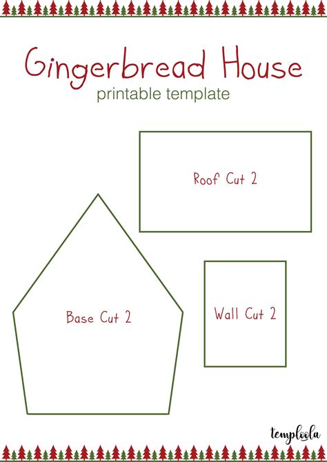 Free Template For Gingerbread House