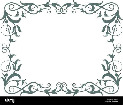 Filigree frame. Retro baroque border. Decorative rectangle Stock Vector ...