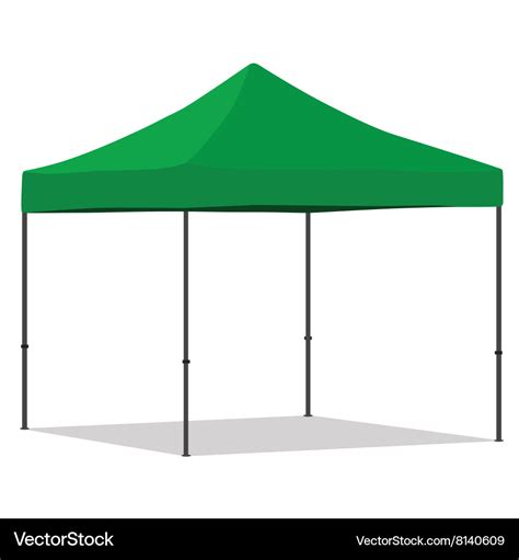 Green folding tent Royalty Free Vector Image - VectorStock