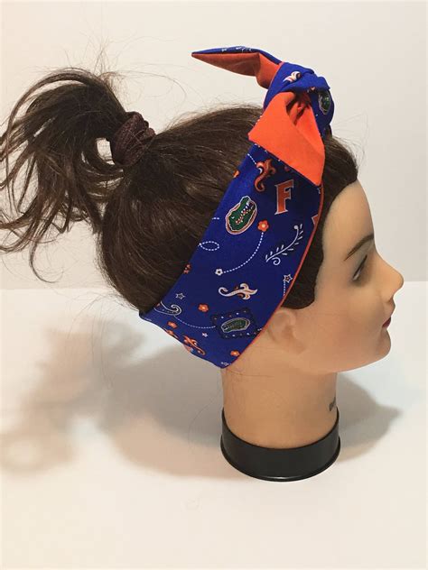 U F Gator Reversible Headband/ College headbands/ Gator | Etsy