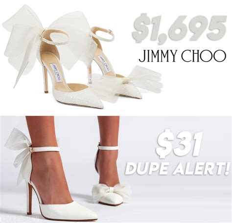 Jimmy Choo Bow Heels Dupe: Wedding Shoes With No Price Tag Blues