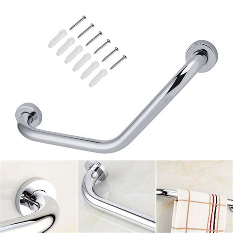 Bathtub Shower Angled Grab Bar, Bathroom Safety 17.5-Inch 304 Stainless Steel Bathtub Grip ...