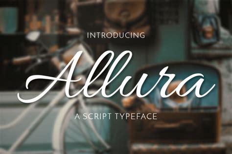 FREE Font: Allura Script Typeface By TheHungryJPEG | TheHungryJPEG