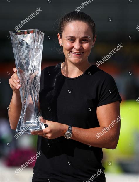 Ashleigh Barty Australia Poses Championship Trophy Editorial Stock ...