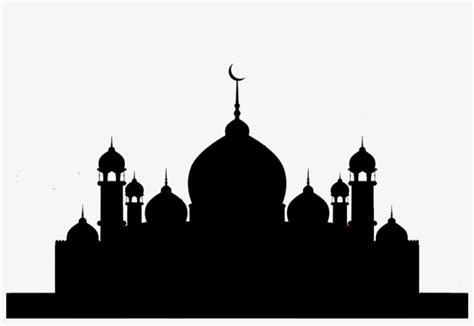 Mosques Silhouettes Free Vector - Mosque Outline Transparent PNG - 1024x1024 - Free Download on ...