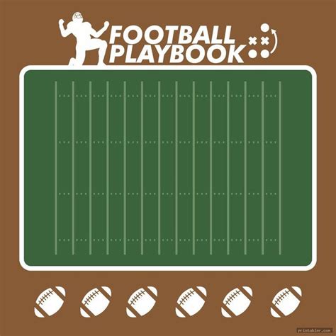 printable football playbook sheets blank template free - printabler.com | Learning english for ...