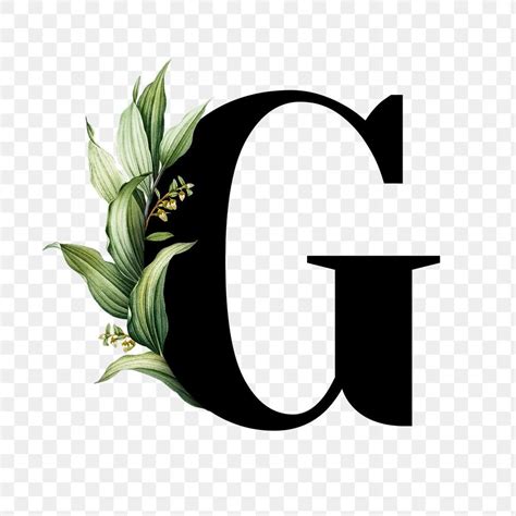 Botanical capital letter G transparent png | premium image by rawpixel.com / Aum | Letter g ...