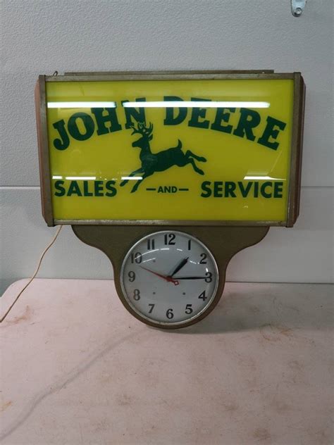 John Deere Advertising Clock Auction