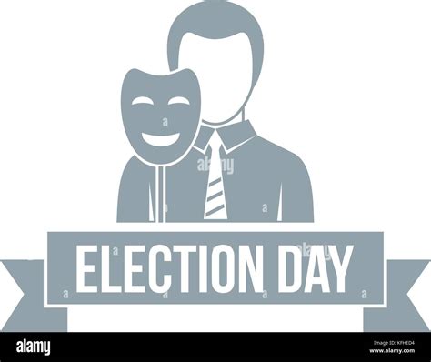 Election day logo, simple gray style Stock Vector Image & Art - Alamy