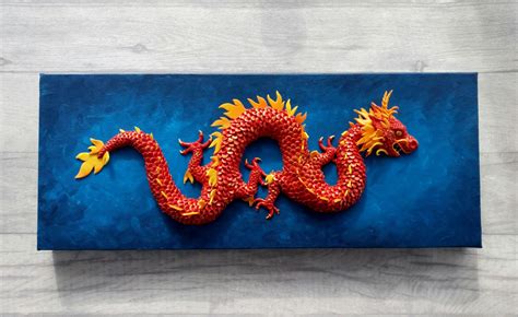 Chinese Dragon Sculpted Wall Art by IndigoCreate on Etsy | Dragon crafts, Witch pictures ...