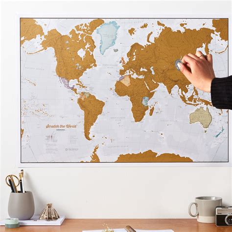 Scratch off Map Poster - Most Detailed World Map, gift for h - Inspire ...