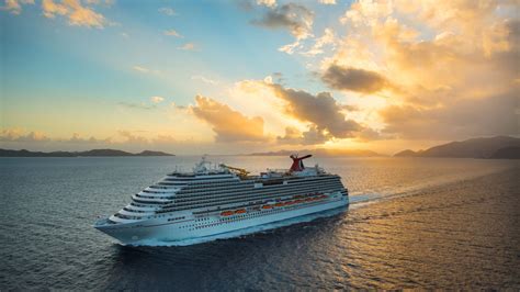 Download Sunset Cruise Ship Vehicle Carnival Breeze HD Wallpaper