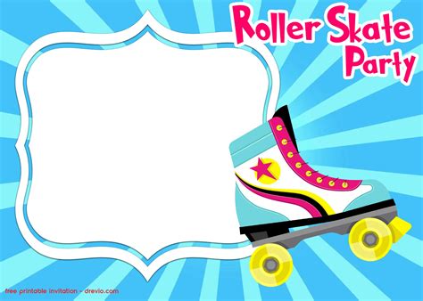 FREE Printable Roller Skating Invitation Template