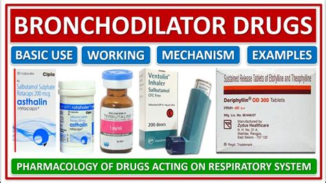 BRONCHODILATOR DRUGS, CLASSIFICATION, BASIC USE, MECHANISM, WORKING ...