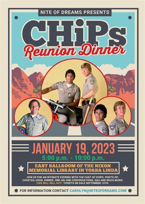 CHiPs Reunion Dinner January 19, 2023! - Nite of Dreams